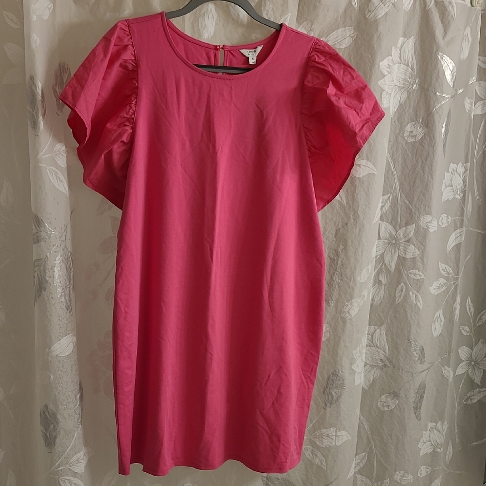 Crown & Ivy Vibrant Pink Mini Dress